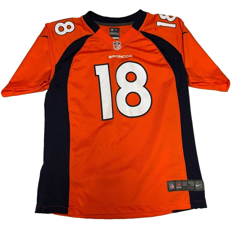 Denver Broncos Peyton Manning Nike Home On-Field Authentic NFL Jersey Sz L 14/16